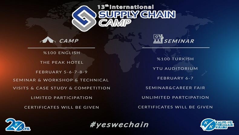 13. International Supply Chain Camp 5-9 Şubat'ta Yıldız Teknik Üniversitesinde!