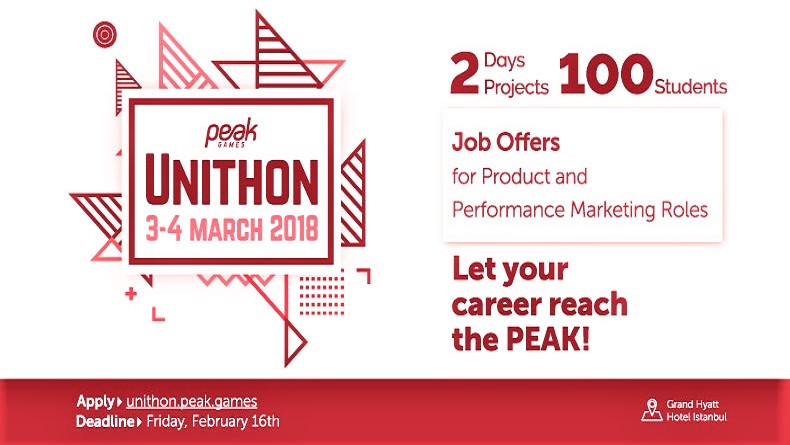 Peak Games Unithon 3-4 Mart'ta İstanbul'da!
