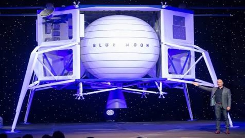 Jeff Bezos 2024'te Ay'a İnmesi Beklenen Mavi Ay Aracını Tanıttı