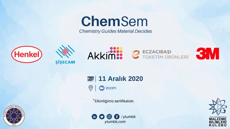 YTÜ Malzeme Bilimleri Kulübü Kariyer Etkinliği ChemSem Başlıyor!