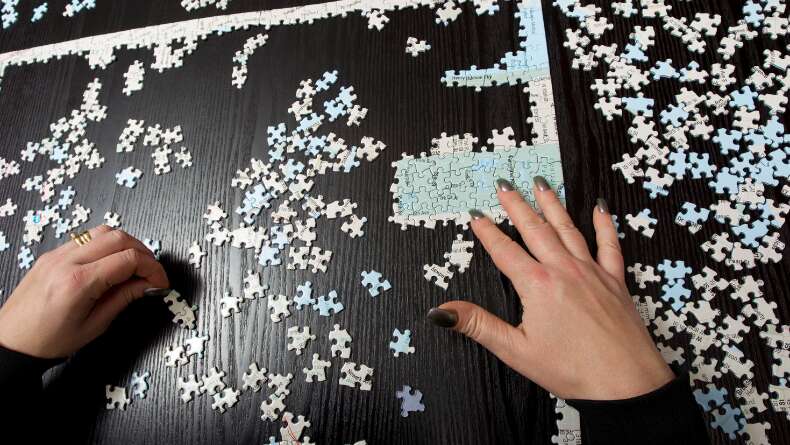 puzzle, parçalar, sorun, bulmak, arayış