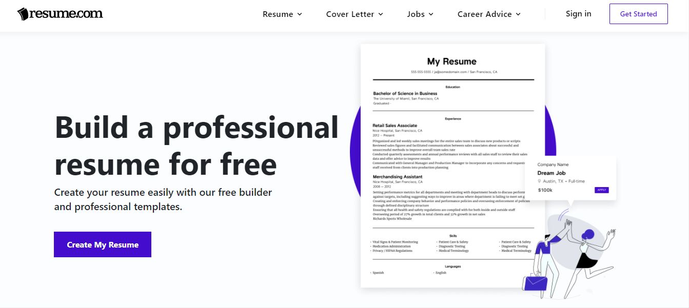 resume.com cv hazırlama
