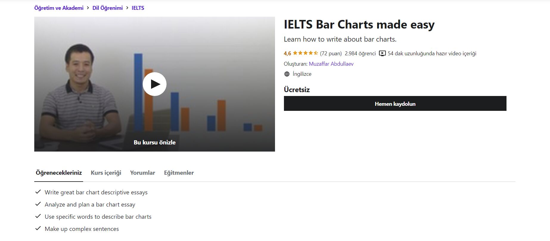 IELTS Bar Charts Made Easy